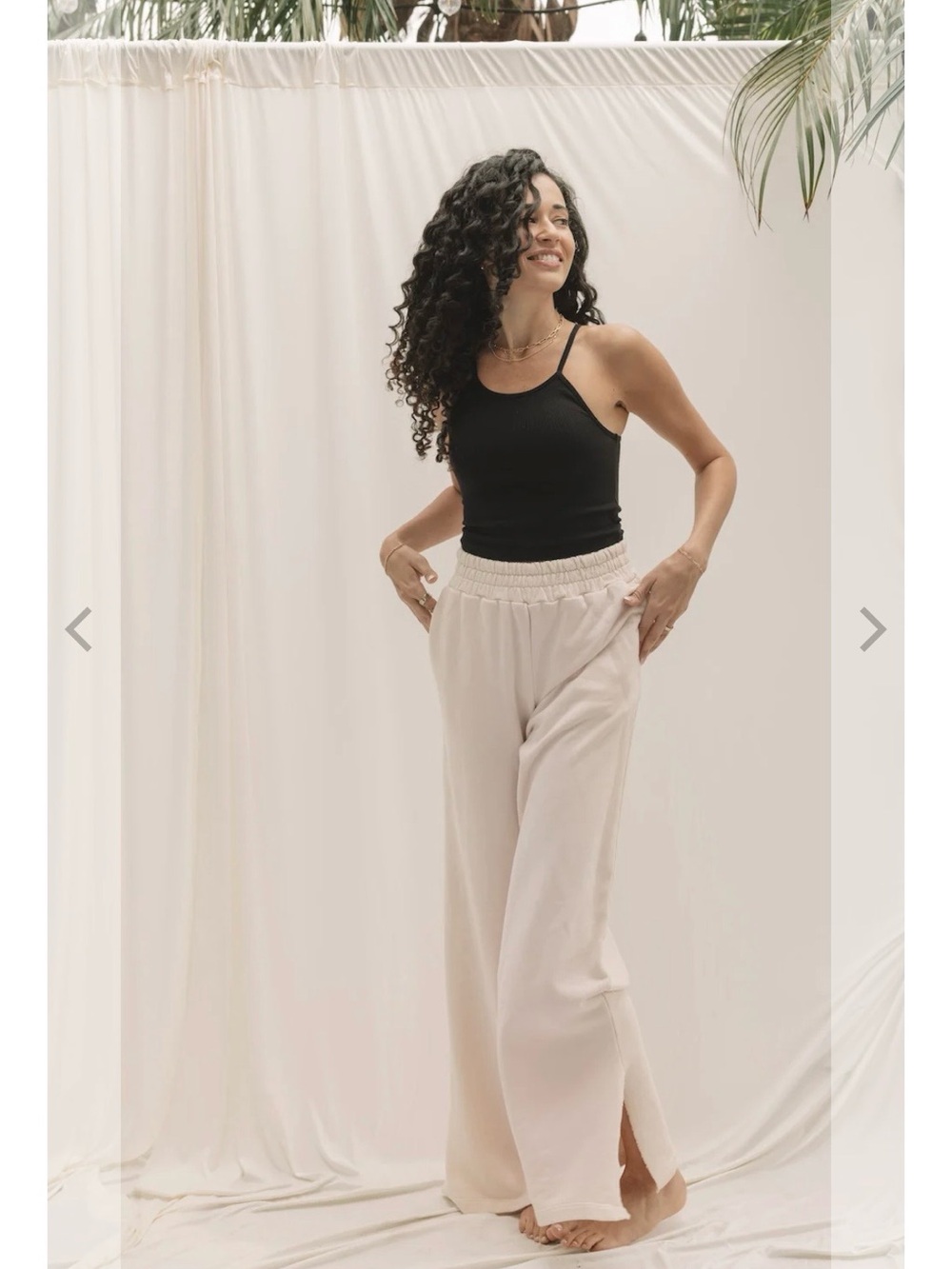 Dolkii Everyday Wideleg Sweatpant - Coconut